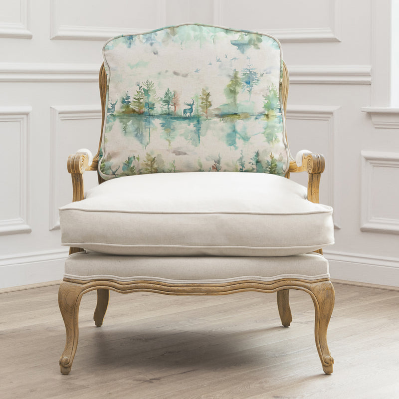 Woodland Green Furniture - Wilderness Printed Florence Chair Oak/Topaz Voyage Maison