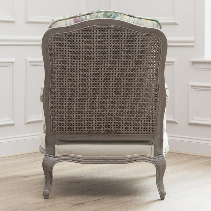 Floral Green Furniture - Cirsium Printed Florence Chair Stone/Damson Voyage Maison