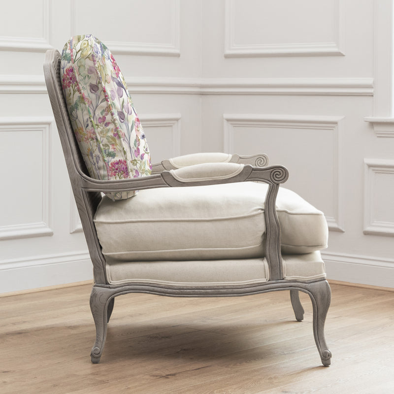 Floral Pink Furniture - Hedgerow Printed Florence Chair Stone/Lotus Voyage Maison