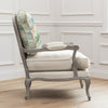 Woodland Green Furniture - Russet Shores Printed Florence Chair Stone/Linen Voyage Maison