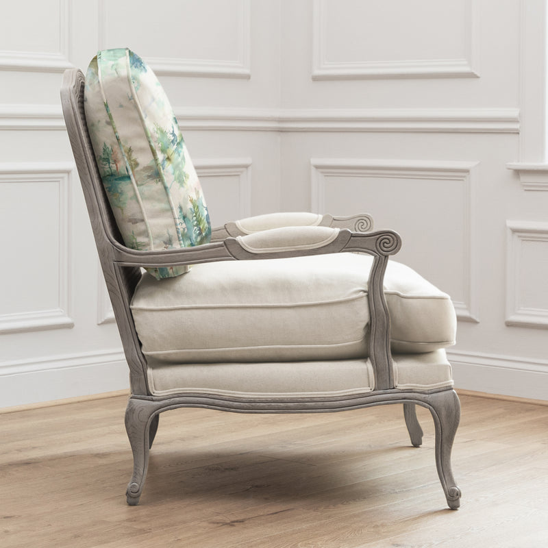 Woodland Green Furniture - Wilderness Printed Florence Chair Stone/Topaz Voyage Maison