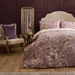 Damask Purple Bedding - Floella Printed Duvet Cover Set Purple Voyage Maison