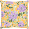 Floral Purple Cushions - Flowers Trending Outdoor Cushion Cover Yellow/Lilac Wylder