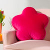 heya home Flower Velvet Reversible Ready Filled Cushion in Hot Pink