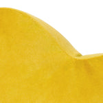 heya home Flower Velvet Reversible Ready Filled Cushion in Yellow