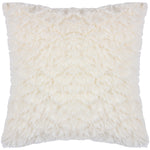 Heya Home Fluff Ball Faux Fur Cushion Cover in Dreamy Cream