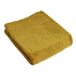 furn. Folio Botanical Fleece Throw in Mustard