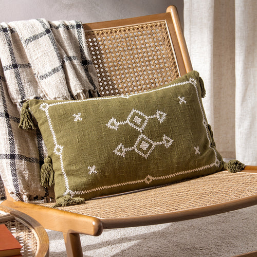 Yard Folis Cushion Cover in Khaki