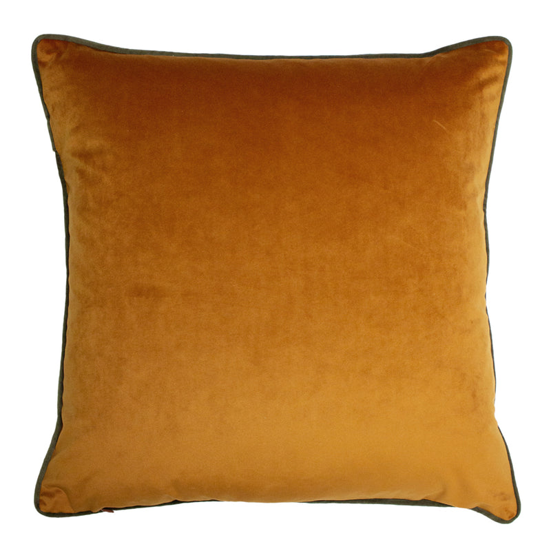 furn. Forest Fauna Woodland Fox Square Cushion Cover in Rust/Gold