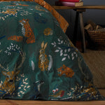 furn. Forest Fauna Woodland Duvet Cover Set in Emerald