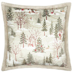Woodland Beige Cushions - Forest Festivities Velvet Cushion Cover Natural Furn