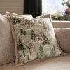Woodland Beige Cushions - Forest Festivities Velvet Cushion Cover Natural Furn
