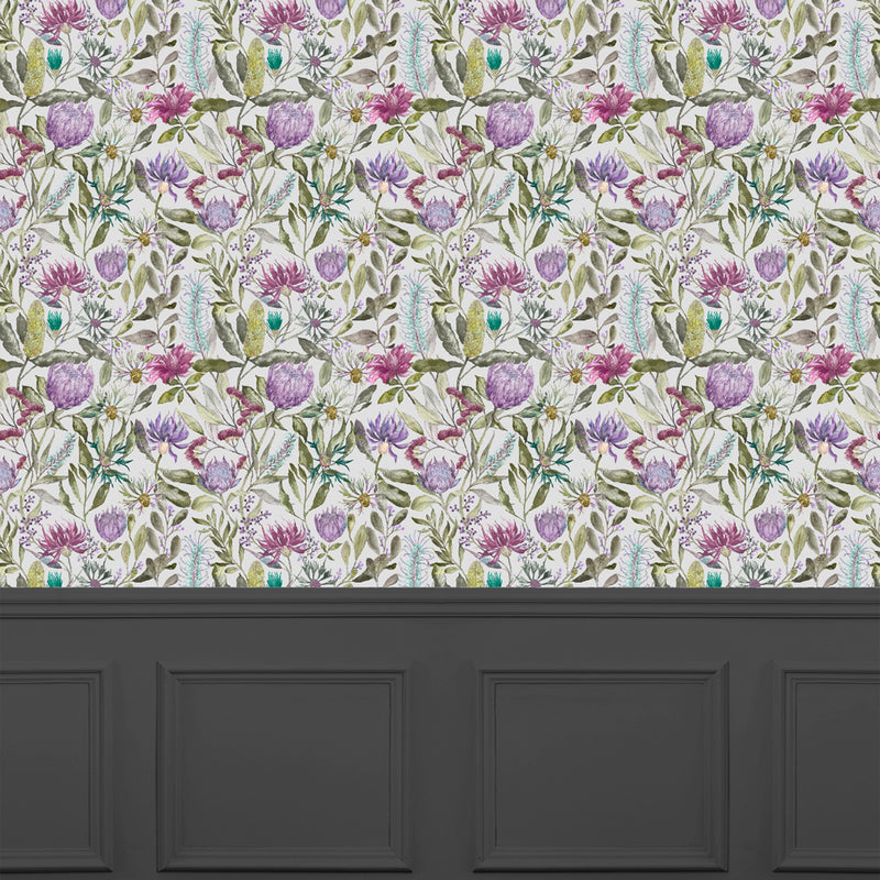 Voyage Maison Fortazela 1.4m Wide Width Wallpaper in Violet