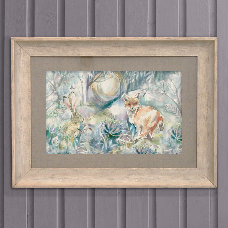 Voyage Maison Fox and Hare Framed Print in Birch