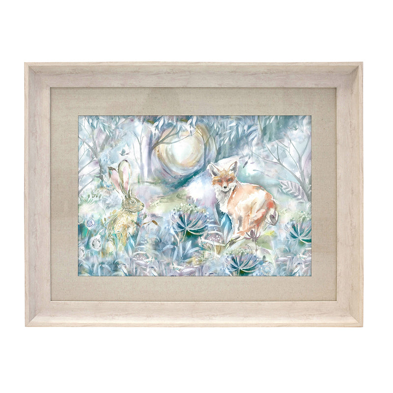 Voyage Maison Fox and Hare Framed Print in Birch