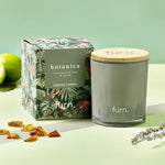 furn. Amazonia Botanica Peppermint + Citrus Scented Glass Candle in Jade