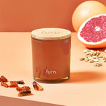 furn. Wildlings Amber, Cinnamon + Mandarin Scented Glass Candle in Warm Sienna