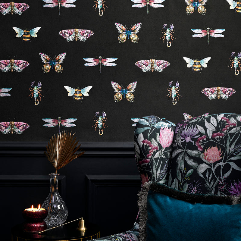 Voyage Maison Fray 1.4m Wide Width Wallpaper in Onyx