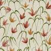 Floral Red Fabric - Fresia Printed Cotton Fabric (By The Metre) Linen Voyage Maison