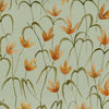 Floral Green Fabric - Fresia Printed Cotton Fabric (By The Metre) Sky Voyage Maison