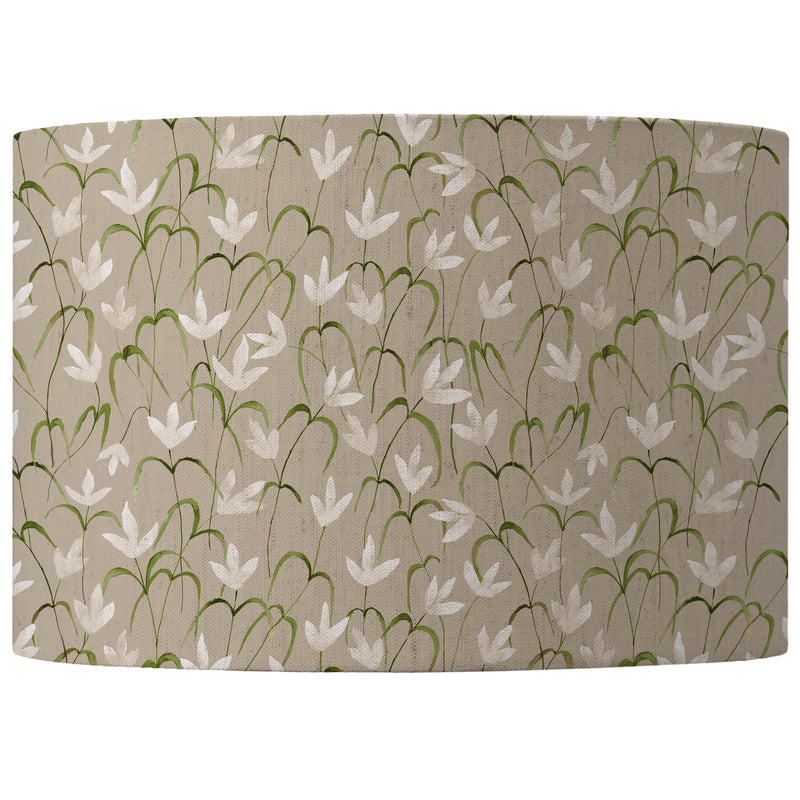 Floral Grey Lighting - Fresia Eva Printed Lamp Shade Stone Voyage Maison