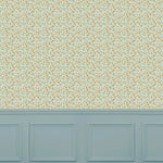 Floral Green Wallpaper - Fresia  1.4m Wide Width Wallpaper (By The Metre) Sky Voyage Maison