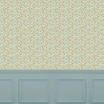 Floral Green Wallpaper - Fresia  1.4m Wide Width Wallpaper (By The Metre) Sky Voyage Maison