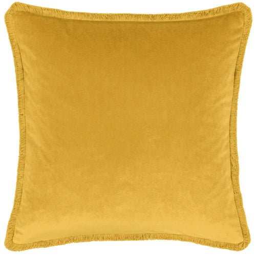 Paoletti Freya Velvet Cushion Cover in Ochre