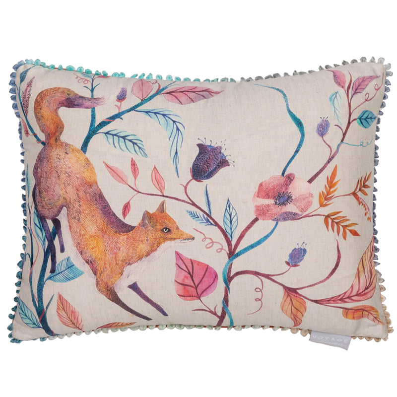 Animal Orange Cushions - Frieda Fox Printed Cushion Cover Linen Voyage Maison