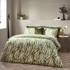 HÖEM Frond Abstract Cotton Rich Reversible Duvet Cover Set in Olive