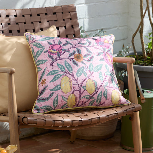  Pink Cushions - Fruits Outdoor Cushion Cover Blush Pink/Lemon Morris & Co