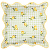 Check Green Cushions - Fruits Lemons Gingham Check Outdoor Cushion Cover Sage Furn