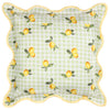 Check Green Cushions - Fruits Lemons Gingham Check Outdoor Cushion Cover Sage Furn