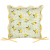 Fruits Lemons Gingham Check Indoor/Outdoor Seat Pads Sage