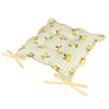 Fruits Lemons Gingham Check Indoor/Outdoor Seat Pads Sage