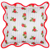 Striped Blue Cushions - Fruits Strawberries Striped Outdoor Cushion Cover Blue Furn