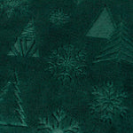 Woodland Green Throws  - Festive Time Sherpa Fleece Embossed Throw Emerald Furn