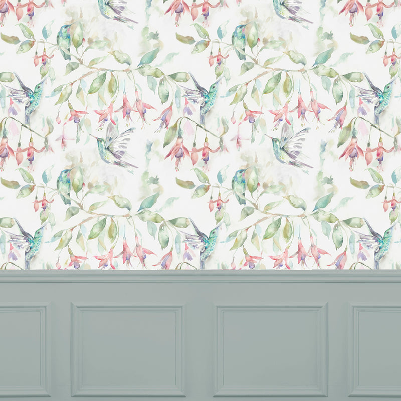 Voyage Maison Fuchsia 1.4m Wide Width Wallpaper in Flight