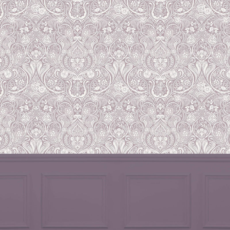 Voyage Maison Galadriel 1.4m Wide Width Wallpaper in Damson