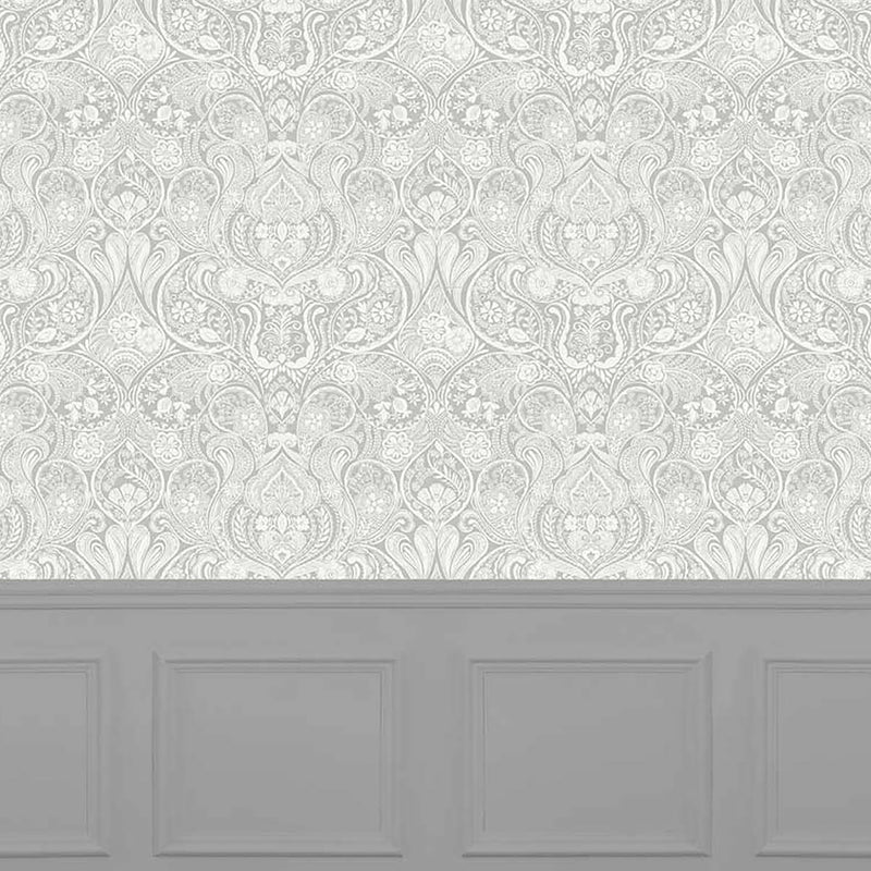 Voyage Maison Galadriel 1.4m Wide Width Wallpaper in Silver