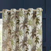 Wylder Galapagos Eyelet Curtains in Green