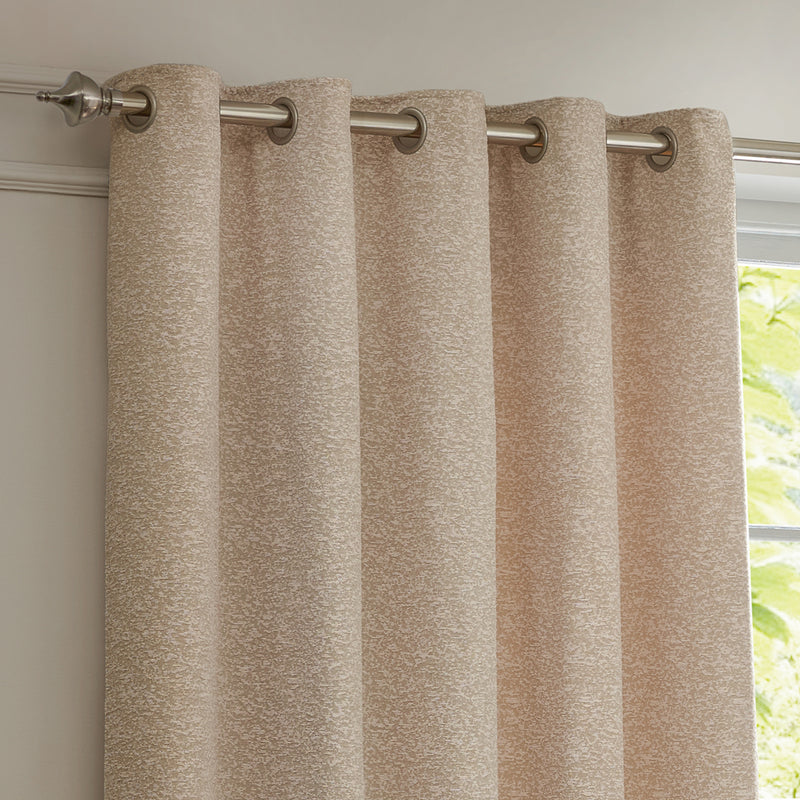Plain Pink Curtains - Galaxy Chenille Room Darkening Eyelet Curtains Blush Paoletti