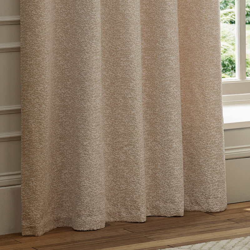 Plain Pink Curtains - Galaxy Chenille Room Darkening Eyelet Curtains Blush Paoletti