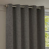 Plain Grey Curtains - Galaxy Chenille Room Darkening Eyelet Curtains Charcoal Paoletti