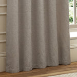 Plain Silver Curtains - Galaxy Chenille Room Darkening Eyelet Curtains Silver Paoletti