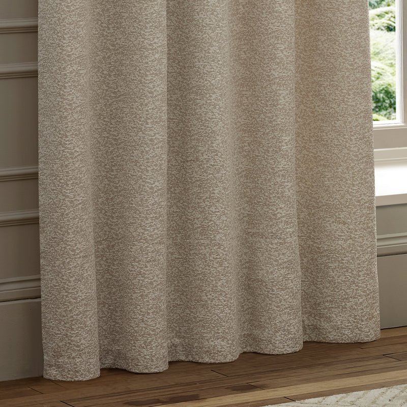 Plain Cream Curtains - Galaxy Chenille Room Darkening Eyelet Curtains Ivory Paoletti