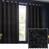Plain Black Curtains - Galaxy Chenille Room Darkening Eyelet Curtains Black Paoletti
