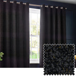 Paoletti Galaxy Room Darkening Eyelet Curtains in Black