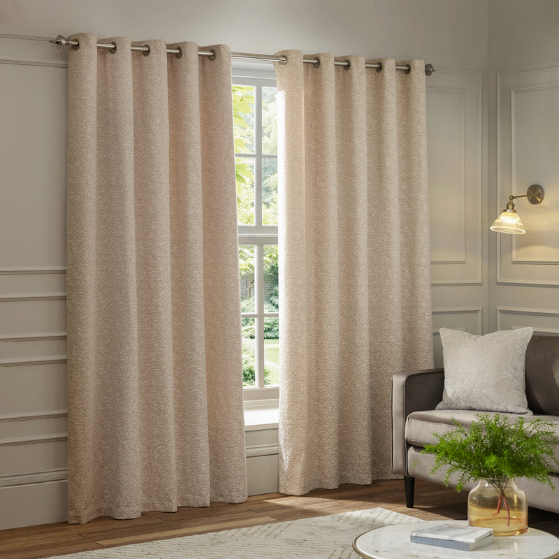  Curtains - Galaxy  Eyelet Curtains Blush Paoletti
