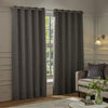  Curtains - Galaxy  Eyelet Curtains Charcoal Paoletti